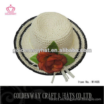 Sombrero de paja de papel sombreros de sol flexibles para decorar